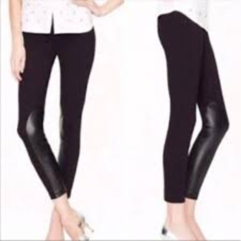 J.Crew Black Legging with Leather